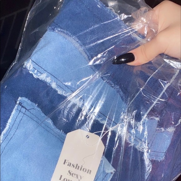 Blue Patchwork Jeans - Picture 6 of 6